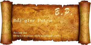 Bügler Petra névjegykártya